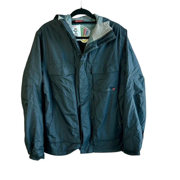 Burton Men's Dry Ride Black Snowboard Ski Jacket Hooded Size Medium - Picture 1 of 12
